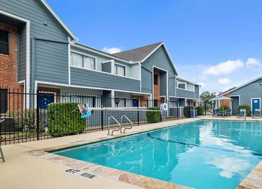 a large swimming pool