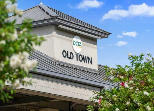A building with a sign that says Old Town.