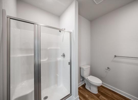 Bathroom with shower and toilet
