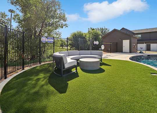 Backyard area at Townhomes at Princeton Meadows