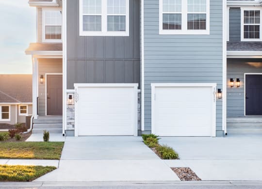 Attached Garages & Private Driveways in Each Townhome