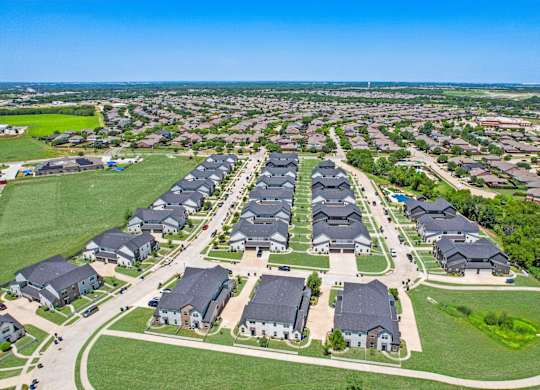 Aerial view of Townhomes at Princeton Meadows, townhomes in Princeton, TX