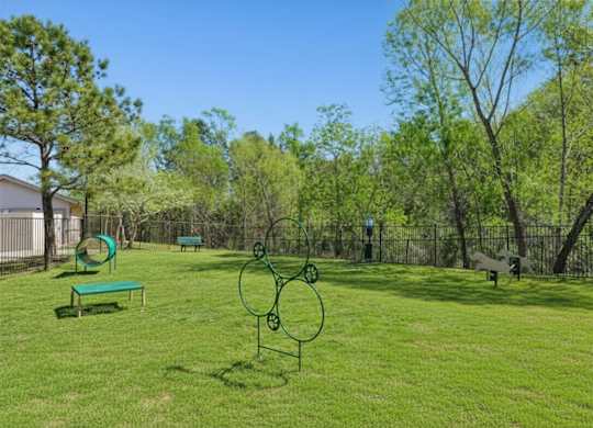 Dog park with agility course