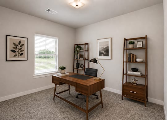 Home office space at Townhomes at Princeton Meadows, Princeton homes for rent