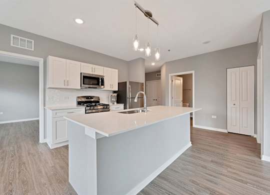 Spacious Apartment Kitchen at Lincoln Station Rowhomes