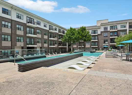 Markethaus 3700 Pool Deck Three Tiered Pool with Seating
