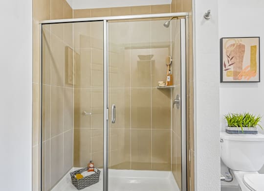 Separate Shower in Model Home Markethaus 3700