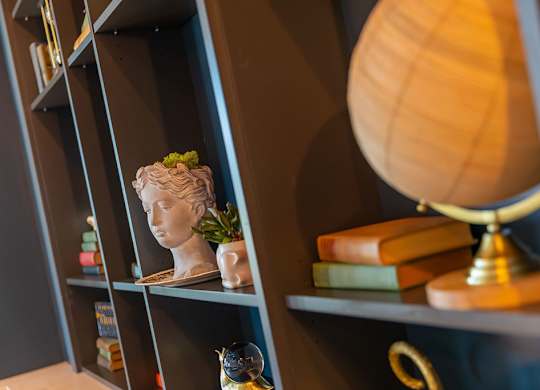 shelfing and decor at Harper Apartments in St Paul, MN