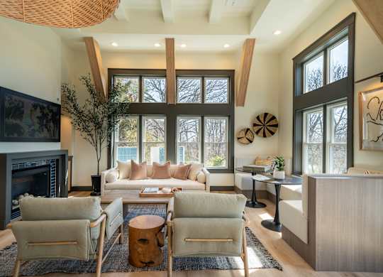 Private Clubhouse with expansive windows and a scenic view