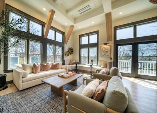 Private Clubhouse with expansive windows and a scenic view