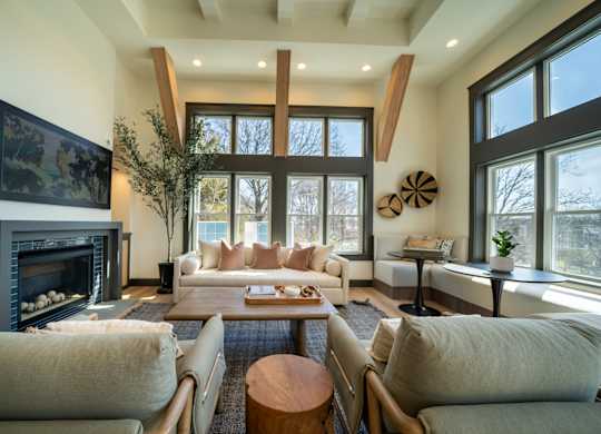 Private Clubhouse with expansive windows and a scenic view