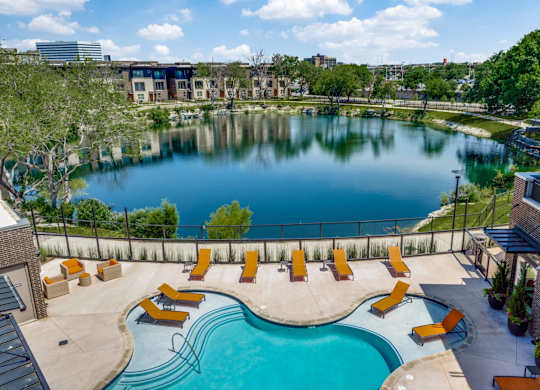 Serene Pool and Pond Area