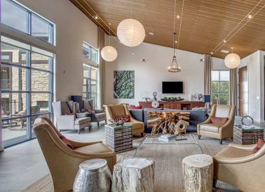 Resident clubhouse interior at Twin Creeks Crossing