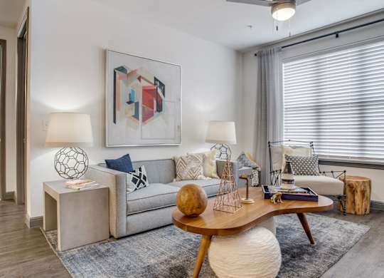 Open living area at Twin Creeks Crossing, apartments in Allen, TX