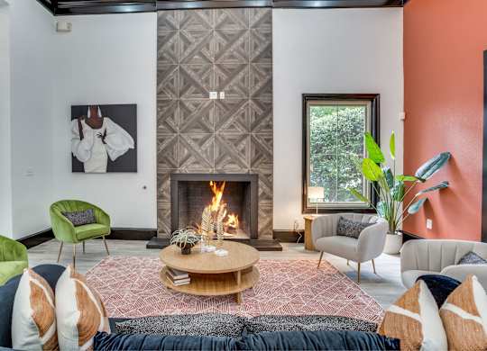 Clubhouse gathering space at The Lana, apartments for rent in North Dallas