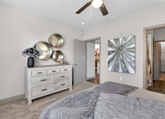 Spacious bedroom at The Carson at Twin Creeks, Allen apartments