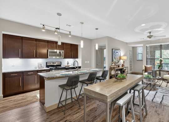 Open apartment interior at The Carson at Twin Creeks, Allen, Texas apartment rentals