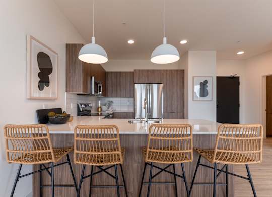 The Revv Apartments Kitchen Space
