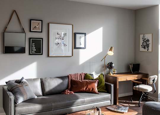 Well lit living room -  at Harper Apartments in St Paul, MN