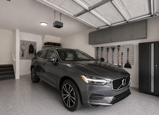 spacious one car garage at St Moritz in Dallas Texas