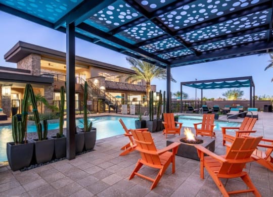 The Flats At Santan patio and firepit