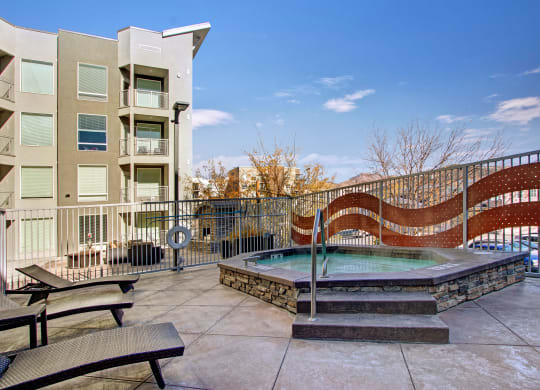Velo on the Boulevard hot tub, Weidner Real Estate Properties