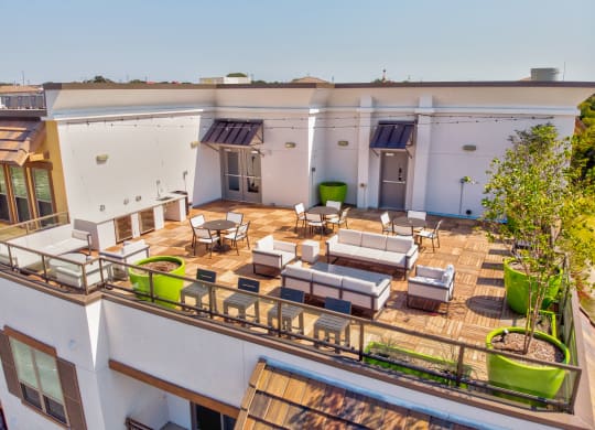 a view of the roof deck from the top of the building