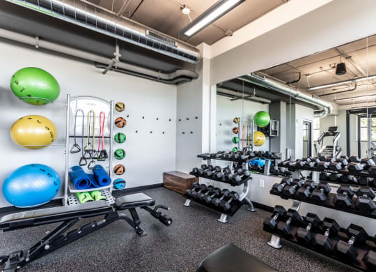 the gym at the m on hennepin apartments in minneapolis, mn