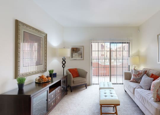 Living room with balcony