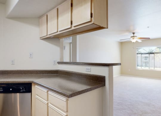 Reserve at Arrowhead kitchen  into livingroom