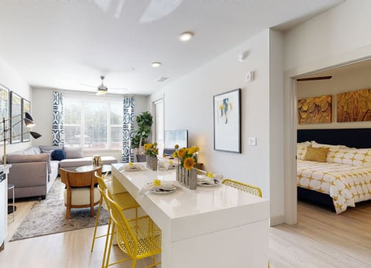 The Flats At Santan dining and living room