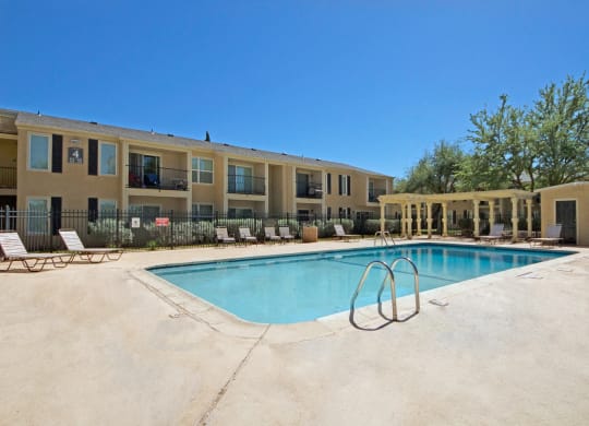 the swimming pool at our apartments