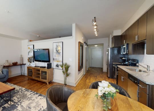Lofts at Watters Creek dining/living area
