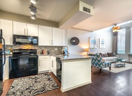 Lakewood on the Trail living space with great natural light Dallas Apartments