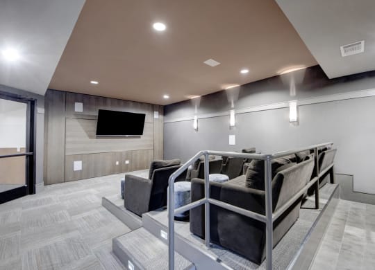 Theater room with comfortable seating