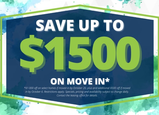 a save up to 500 on move in sign