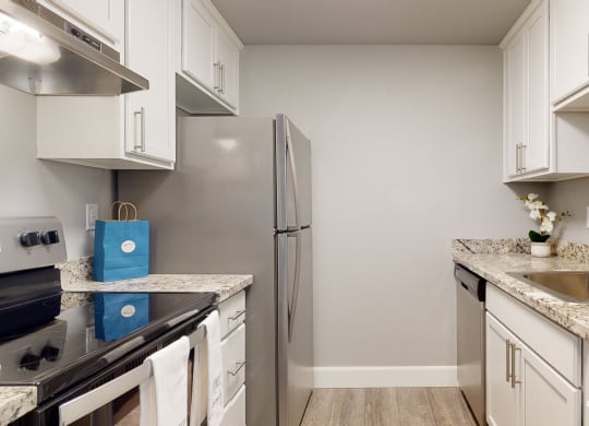 our apartments offer a kitchen with stainless steel appliances