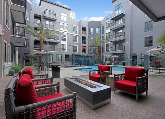 Park on Central Poolside Fireplace