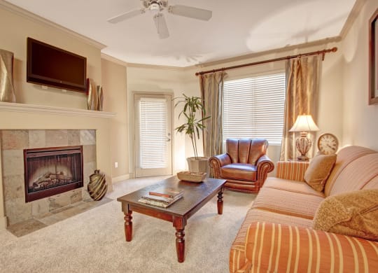 Rancho Belago Living Room with Fireplace