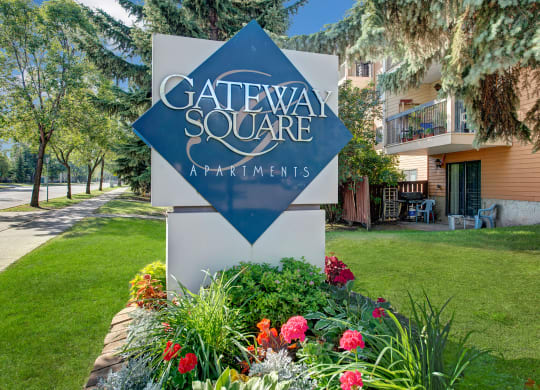 Gateway Square Apartment Homes Exterior Sign Appliances Apartments for rent in St. Albert, AB