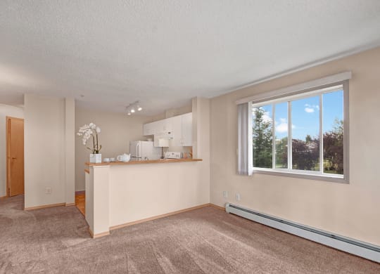 Manning Crossing Living Room and Kitchen Apartments for rent in Edmonton, AB