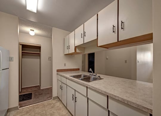 Stirling Place Kitchen White 2 Apartments for rent in Edmonton, AB