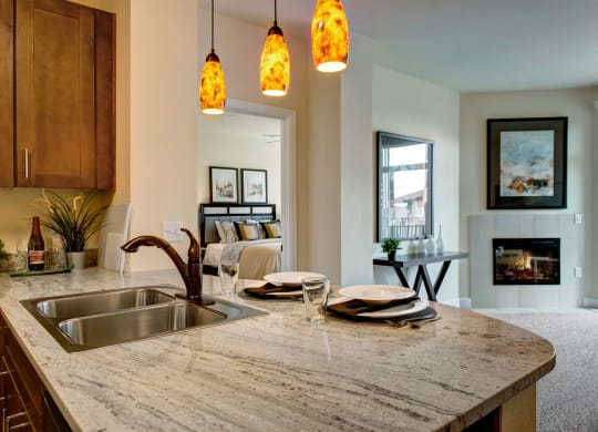 La Bella Vita Kitchen Counter Bar Apartments in Colorado Springs, CO