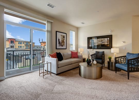 La Bella Vita Living Room & Balcony Apartments in Colorado Springs, CO