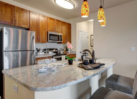 La Bella Vita Kitchen Side View Apartments in Colorado Springs, CO