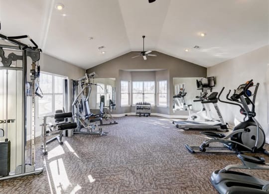 Residence at North Penn community fitness room with equipment