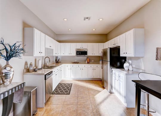 Residence at North Penn kitchen area with stainless steel appliances