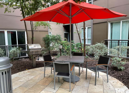 Cityplace Heights Outdoor Seating   Downtown Dallas Apartment