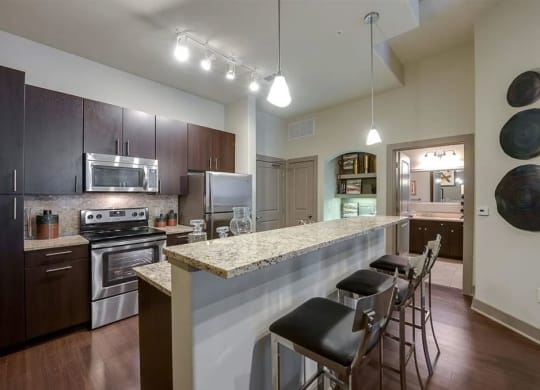Cityplace Heights kitchen and seating area