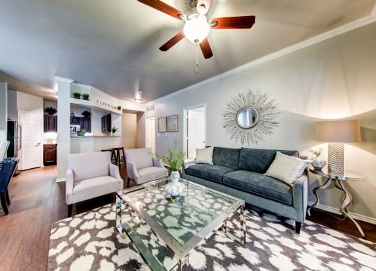 Firestone at West 7th Living Room Apartment for rent near Dallas, TX